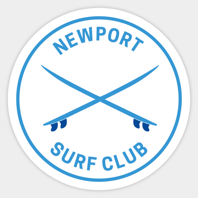Vintage Newport Rhode Island Surf Club Newport Rhode Island Sticker